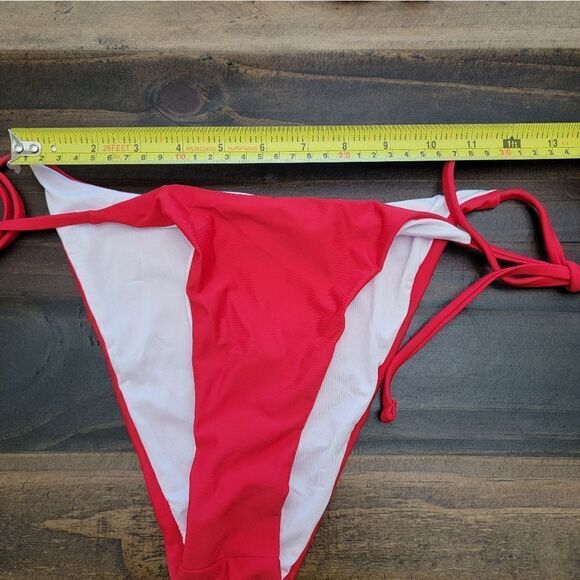 Blooming Jelly 3 Pieces Bikini Adjustable Tie Triangle Top Bottom Cover Up Siz M - Picture 6 of 8